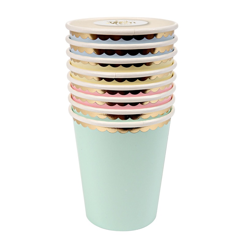 Pastel Cups Set of 8