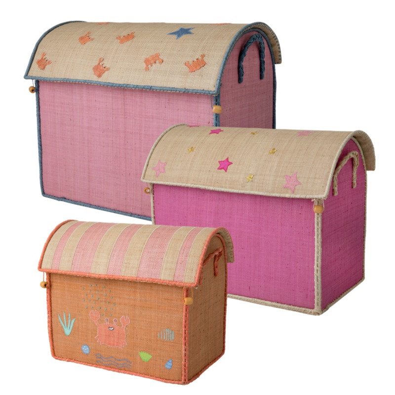Rice DK Toy Basket Sea Theme Pink