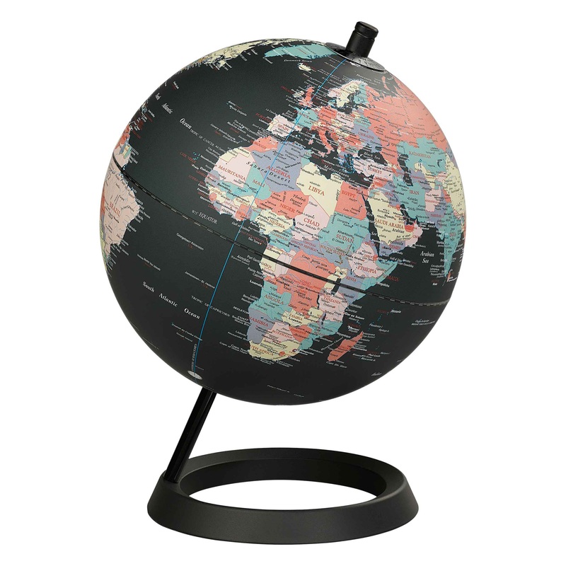 Wild & Wolf Globe 8 inch Classic Black Ocean