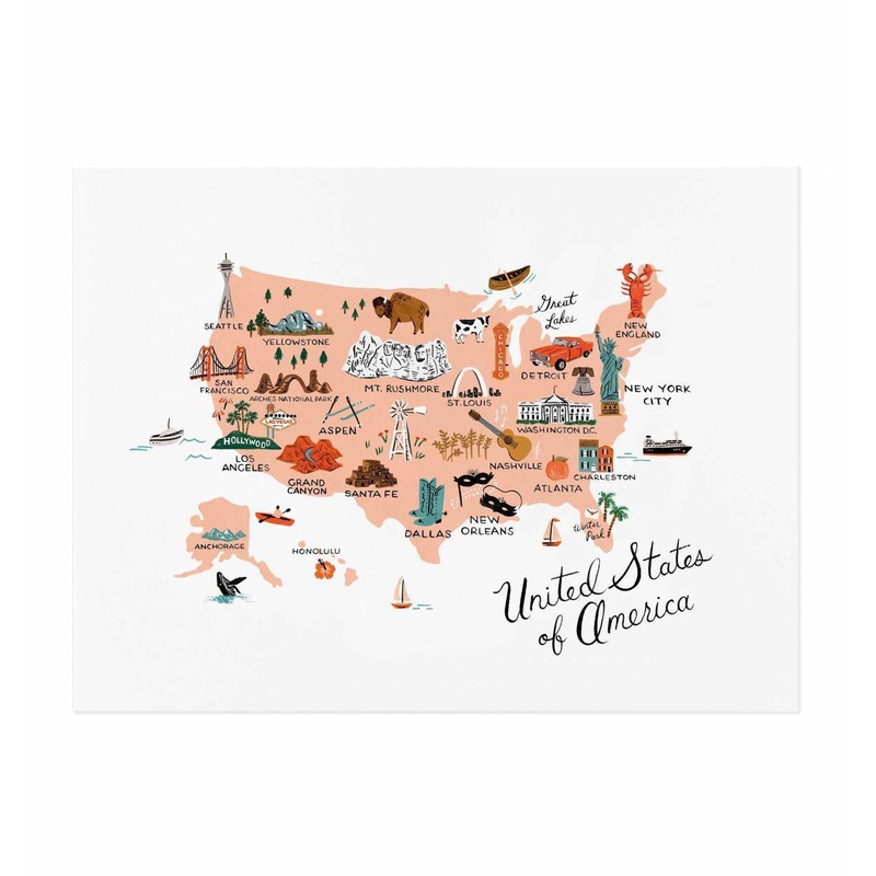 Rifle Paper Co United States of America Art Print