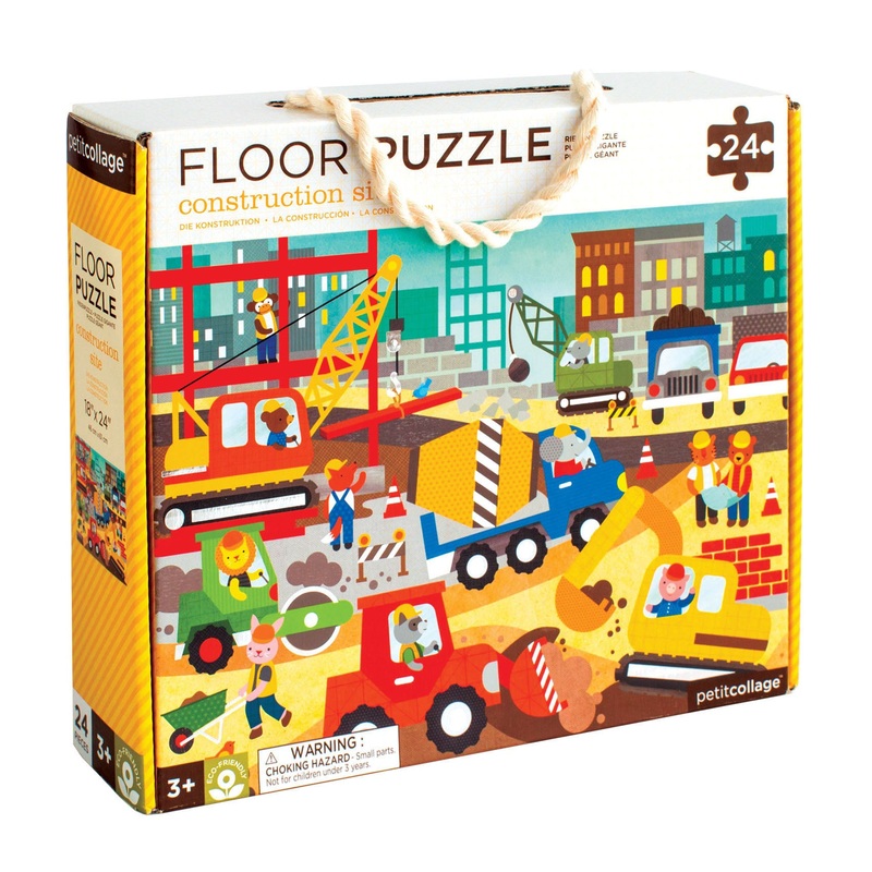 Petit Collage Floor Puzzle Construction Site
