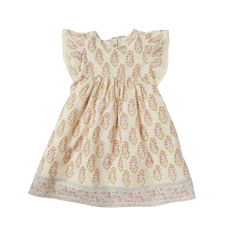 Bonheur du Jour Paris Baby+Girl Dress Ecru Rosee