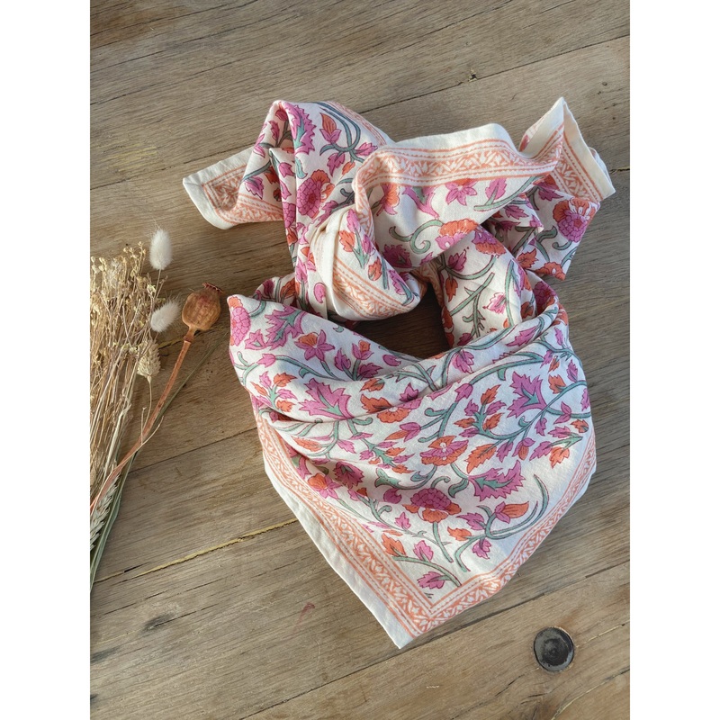Bonheur du Jour Paris Girl Scarf Orange Unique