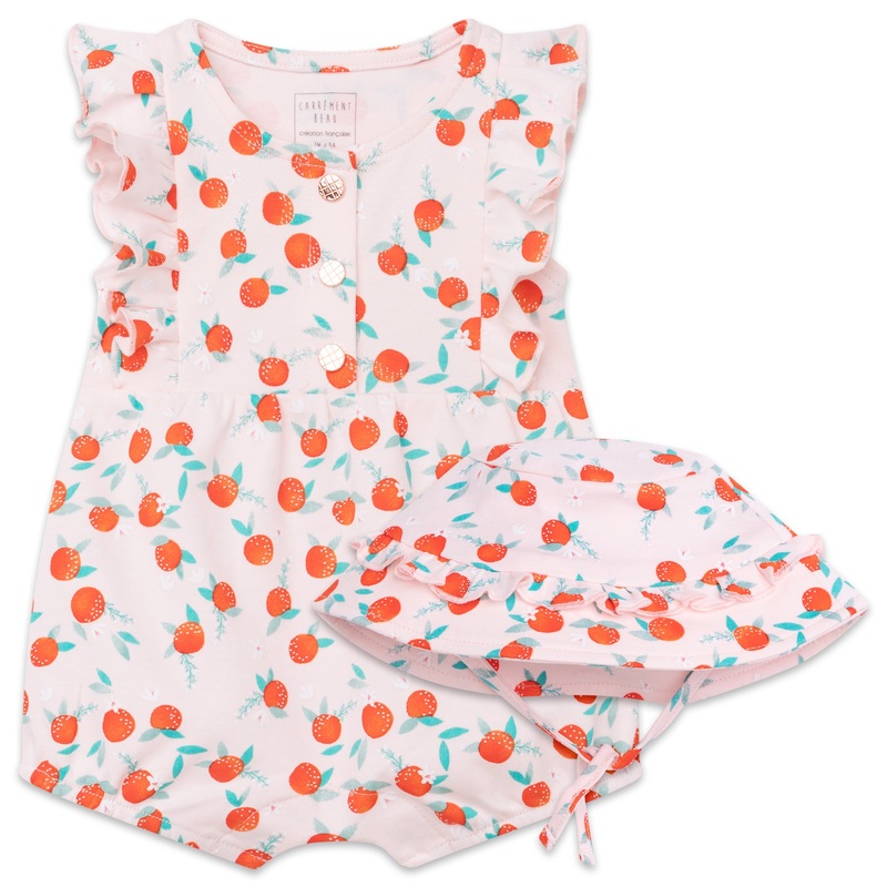 Carrment Beau All In One + Hat Spring 1 Newborn Apricot