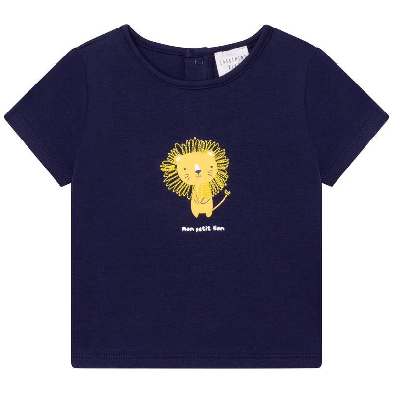Carrment Beau Short Sleeves Tee Shirt Spring 1 Infant Navy