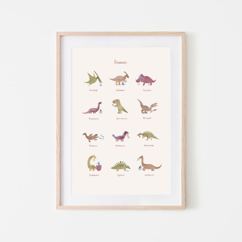 Mushie Poster Large Dinosaurs