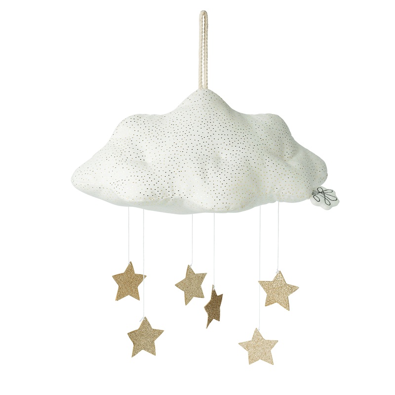 Picca Loulou Cloud Corduroy White with Stars - 34cm