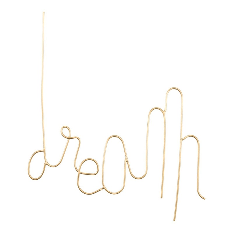 Zo Rumeau Word Dream Gold Wall Sculpture