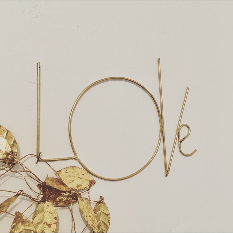 Zo Rumeau Word Love Gold Wall Sculpture