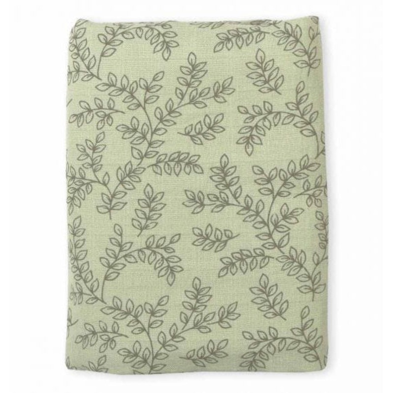 A Little Lovely Company Muslin Cloth XL: Leaves - Sage