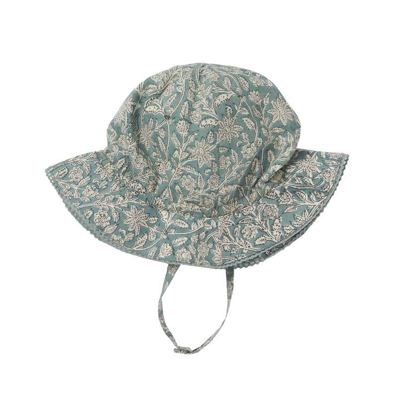 Bonheur du Jour Paris Baby+Girl Hat Blue Green