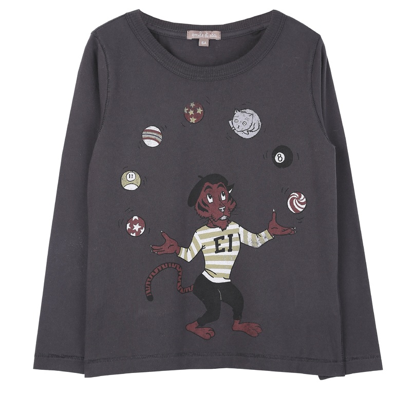 Emile et Ida Sweat Tee Shirt Bitume
