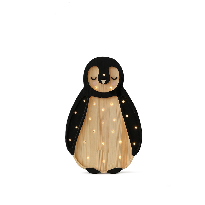 Little Lights Baby Penguin Lamp - Arctic Wood (Pre-Order; Est. Delivery in 4-8 Weeks)