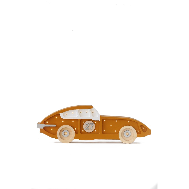 Little Lights Race Car Mini Lamp - Mustard (Pre-Order; Est. Delivery in 4-8 Weeks)