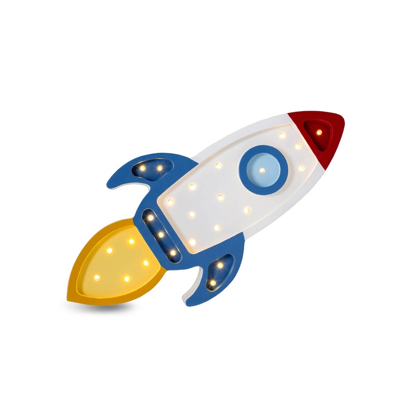 Little Lights Space Rocket Lamp - Galactic White (Pre-Order; Est. Delivery in 4-8 Weeks)