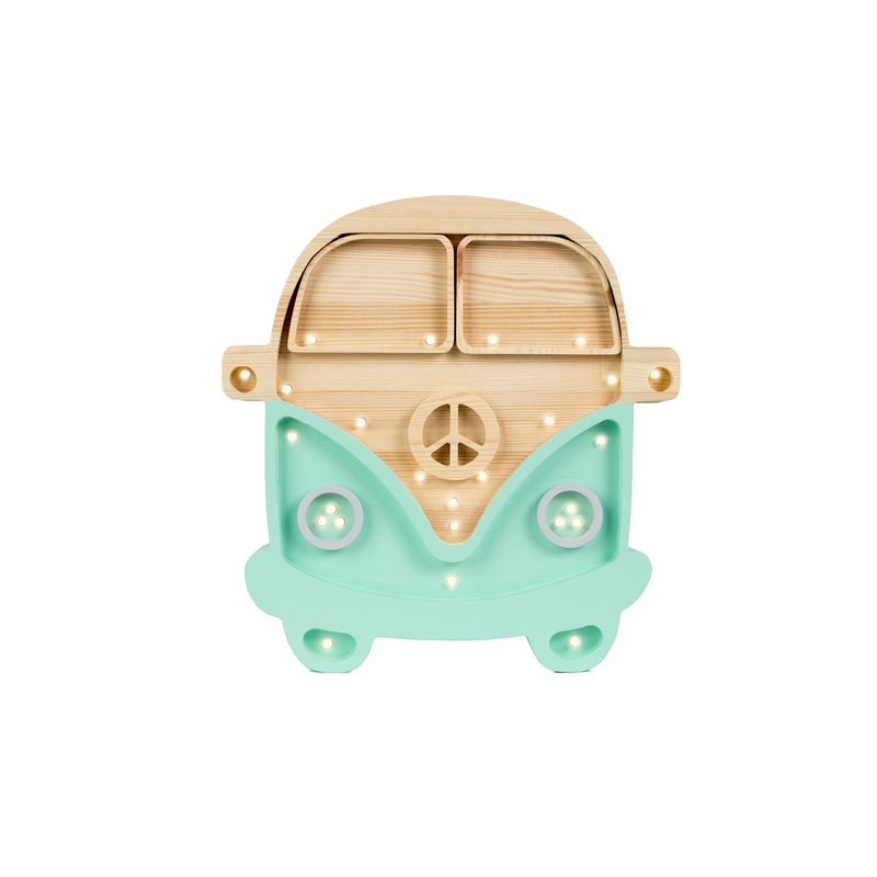 Little Lights Van Lamp - Mint Wood (Pre-Order; Est. Delivery in 4-8 Weeks)