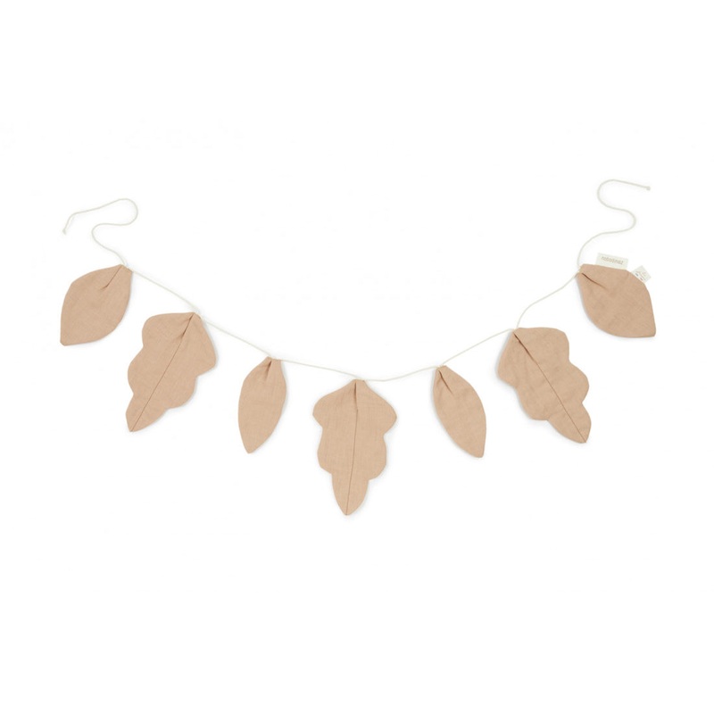 nobodinoz Lin Franais Leaf Garland Sand