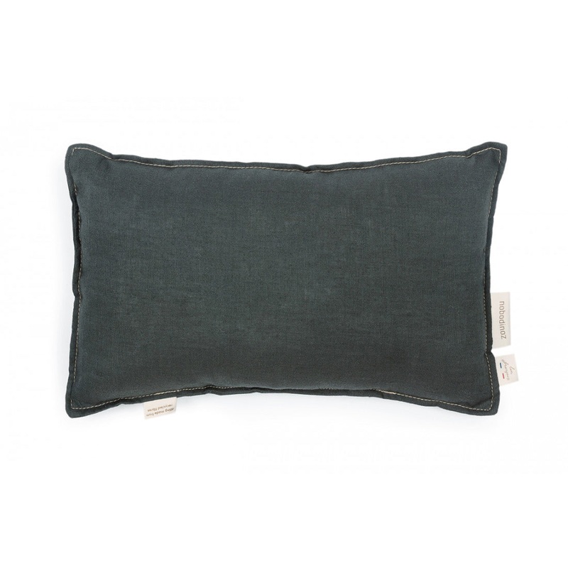 nobodinoz Lin Franais Rectangular Cushion Green Blue