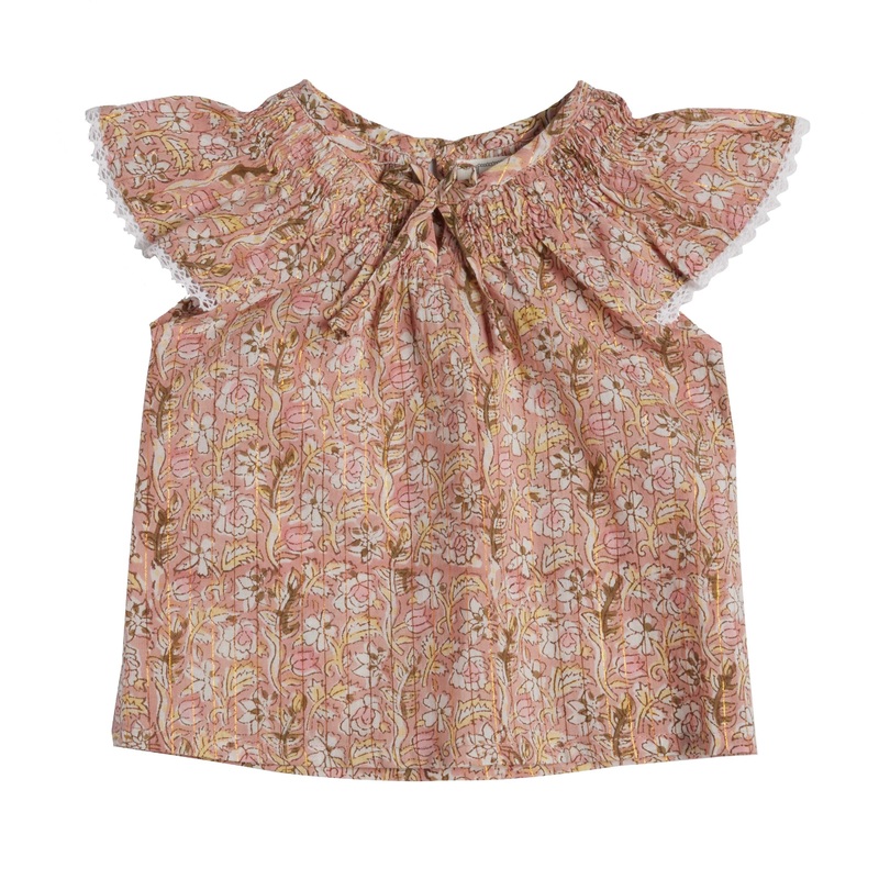 Bonheur du Jour Paris Coquelicot Baby + Girl Blouse - Rose