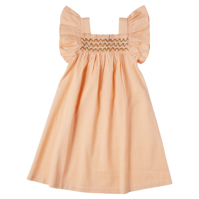 Bonheur du Jour Paris Exotica Baby + Girl Dress - Abricot