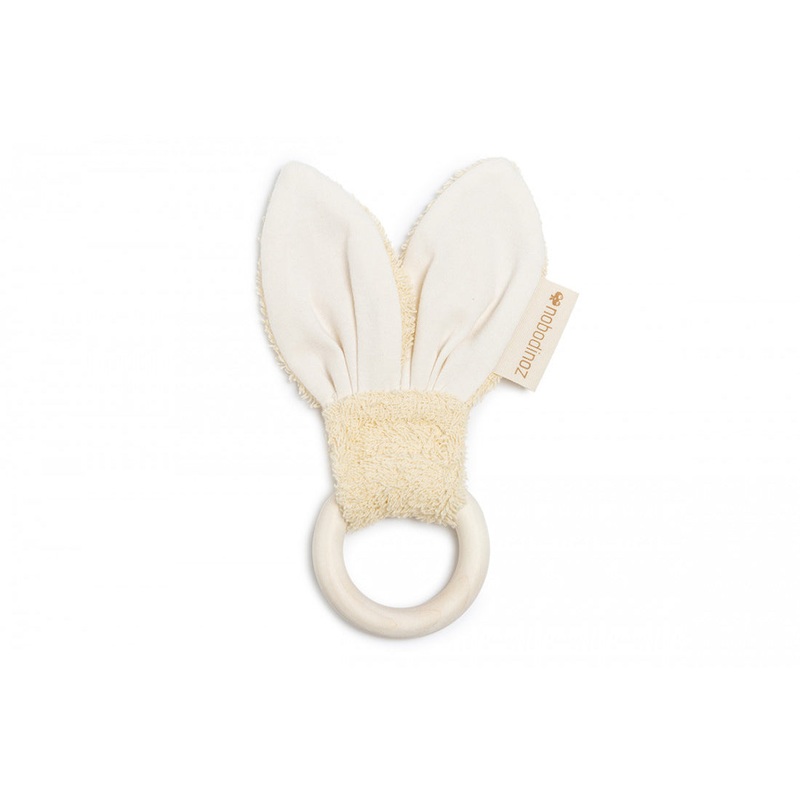 nobodinoz Bunny Teether Ring Vanilla