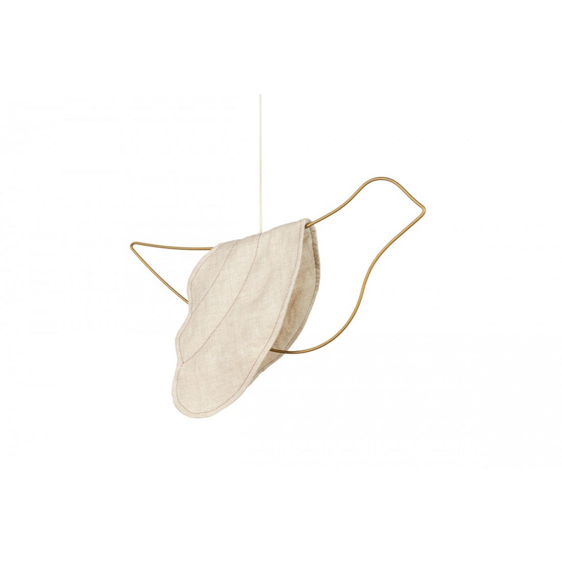 nobodinoz Lin Franais Bird Mobile Greige