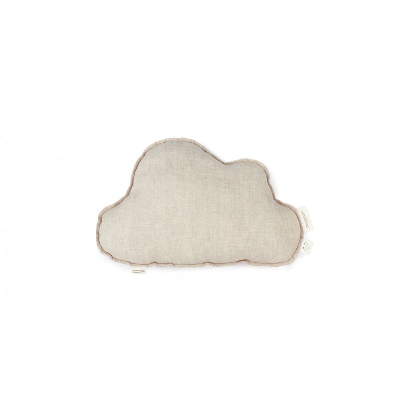 nobodinoz Lin Franais Cloud Cushion Greige