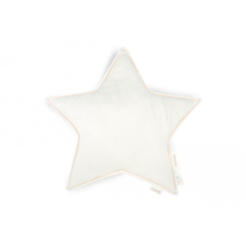 nobodinoz Lin Franais Star Cushion Off White