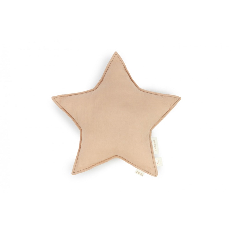 nobodinoz Lin Franais Star Cushion Sand