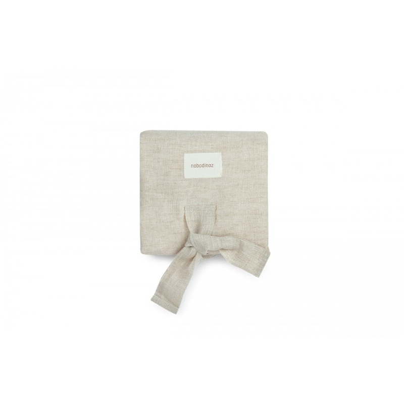 nobodinoz Lin Franais Waterproof Changing Pad Greige