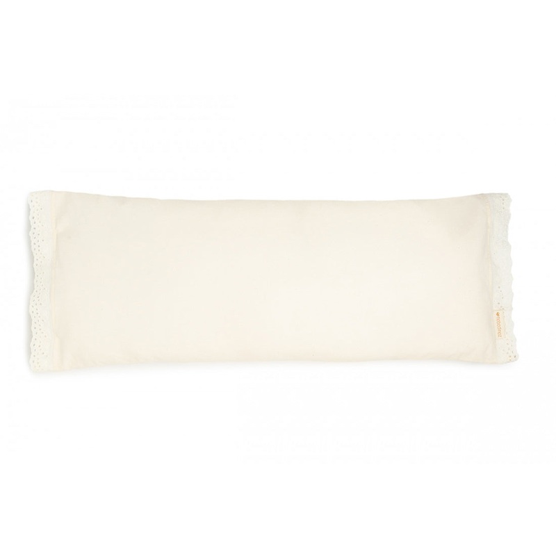 nobodinoz Vera Eyelet Lace Large Cushion Natural
