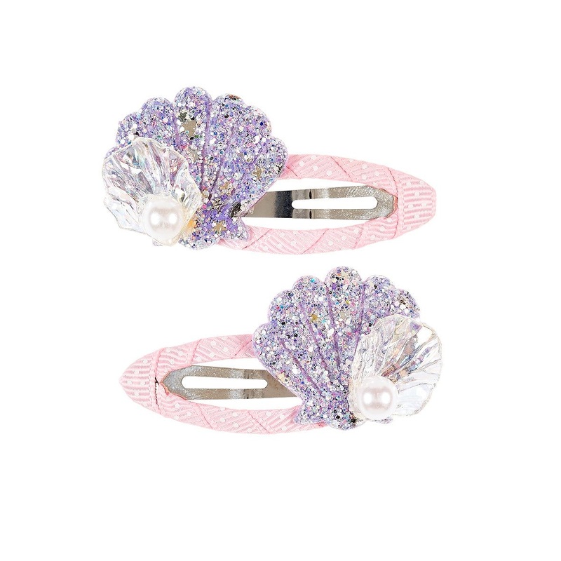 Souza Hair Clips Rhode Shell Purple (2 Pcs, Card, 1 Card)