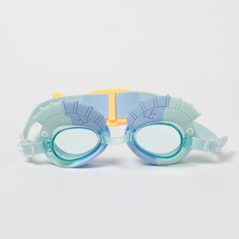 SUNNYLiFE Kids Swim Goggles Finn The Fish Aqua Blue