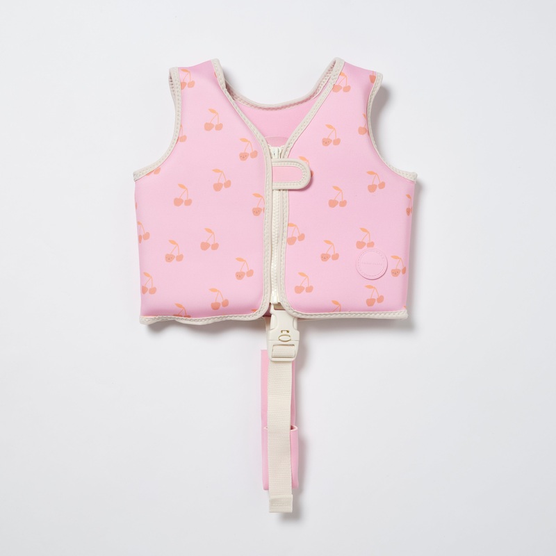 SUNNYLiFE Kids Swim Vest Cotton Candy Cherry