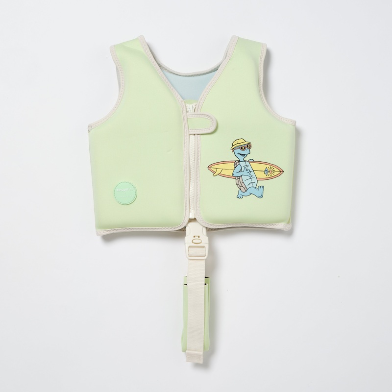 SUNNYLiFE Kids Swim Vest Shred Turtle Aqua