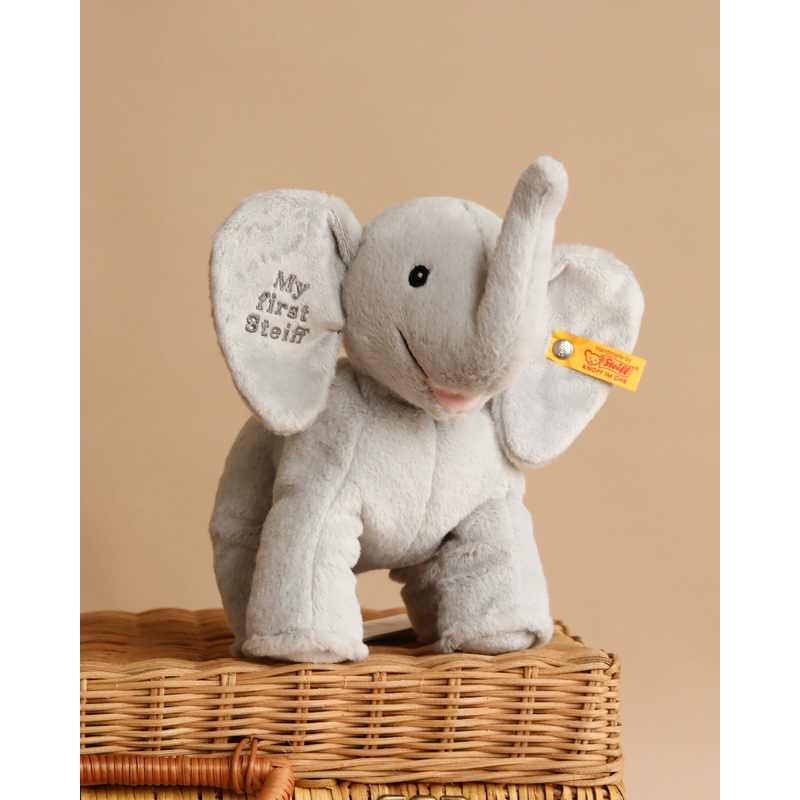 My First Steiff Ellie Elephant Plush Baby Toy, 9 Inches