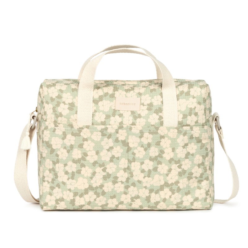 nobodinoz Gala Waterproof Changing Bag Green Sakura