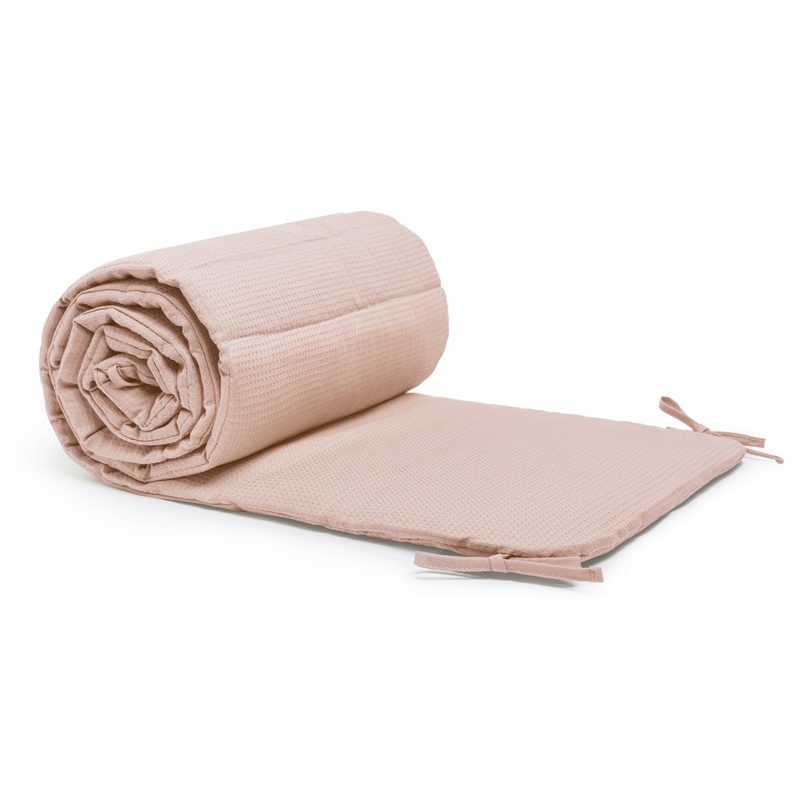 nobodinoz Nest Cot Bumper Honeycomb Mauve Pink