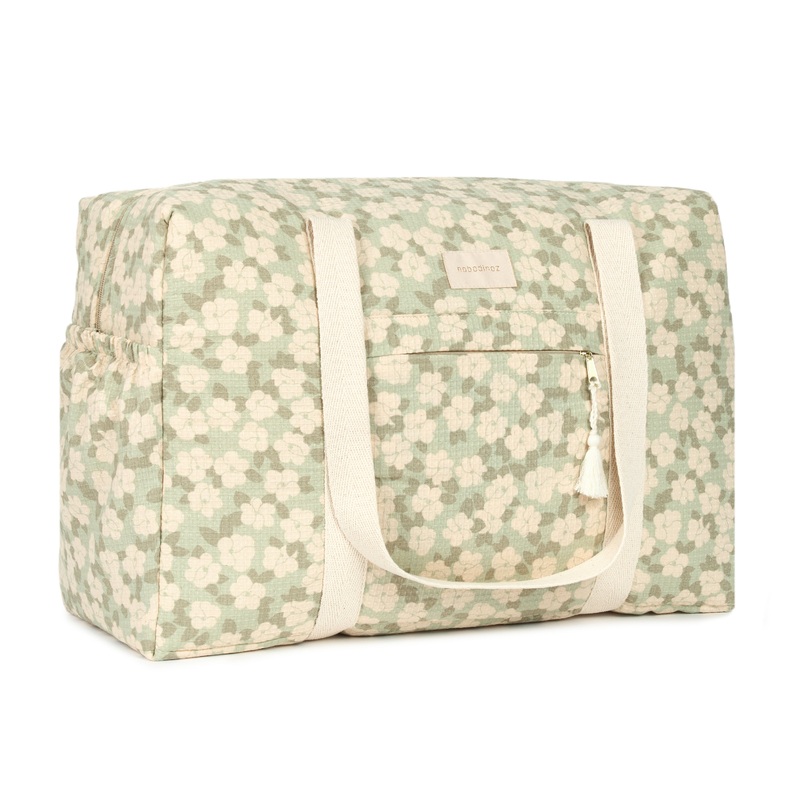 nobodinoz Opera Waterproof Maternity Bag Green Sakura