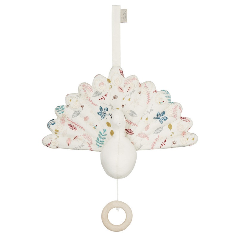 Cam Cam Copenhagen Music Mobile - Peacock - OCS Pressed Leaves Rose