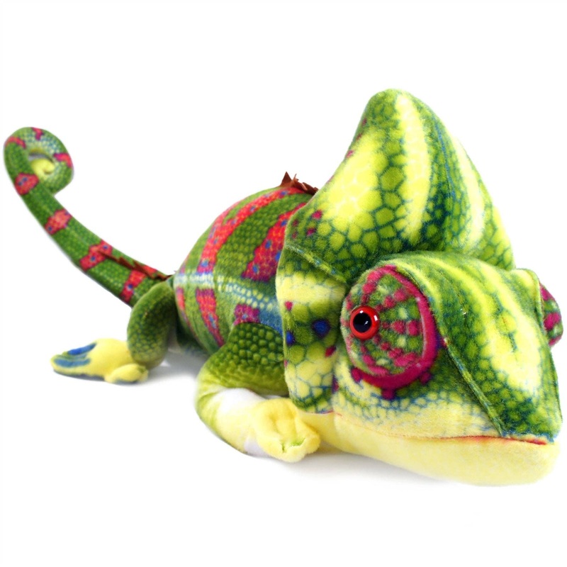 Giant Lifelike Plush Chameleon 46 Inch Stuffed Animal
