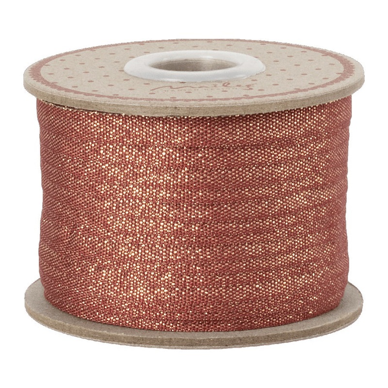 Maileg Ribbon, 25M - Red/Gold
