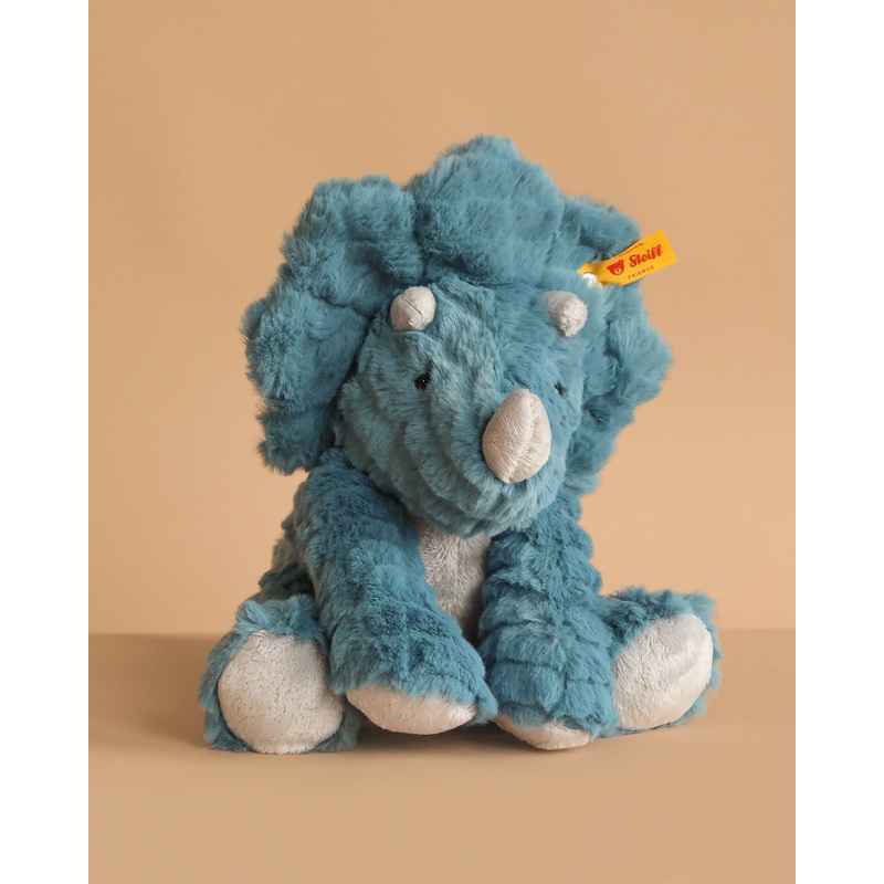 Steiff Dixi Triceratops Dinosaur Plush Toy, 11 Inches