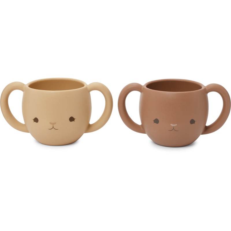 Konges Sljd 2 Pack Cutie Cups - Copper Brown / Rose Sand