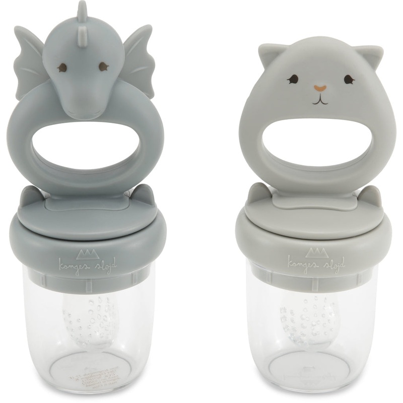 Konges Sljd 2 Pack Fruit Feeding Pacifier Dragon - Quarry Blue / Topanga Beach