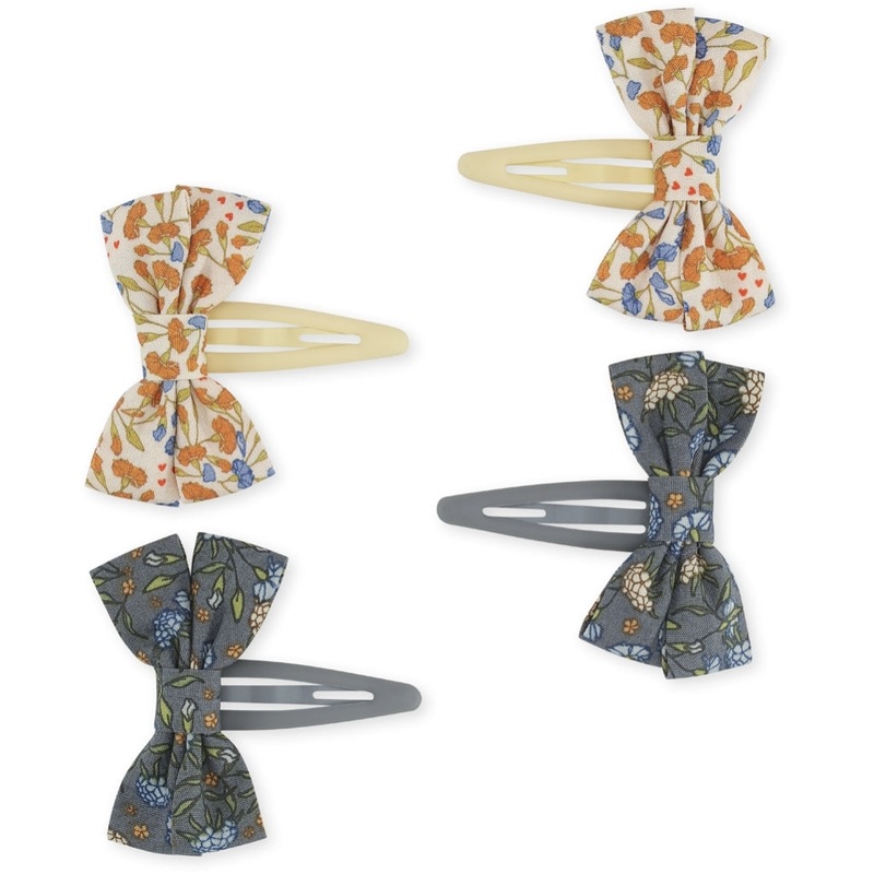 Konges Sljd 4 Pack Hair Clips Bow - Nuit De Fleurs