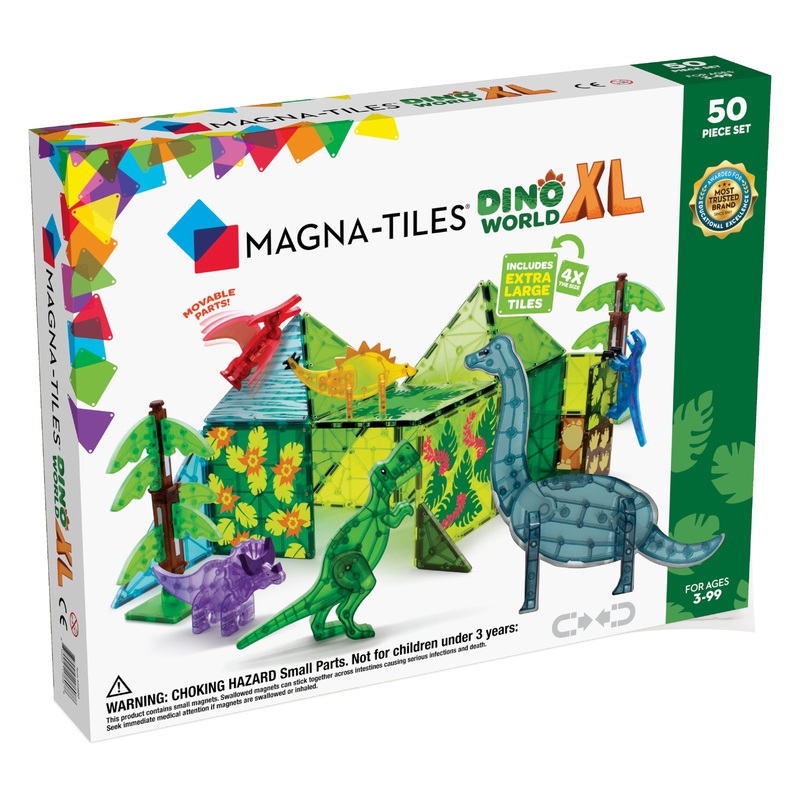 MAGNA-TILES Dino World XL 50-Piece Set