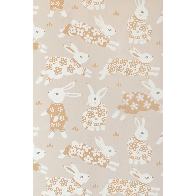 Majvillan Wallpaper Garden Party Sandy Grey (Pre-Order; Est. Delivery in 2-3 Weeks)