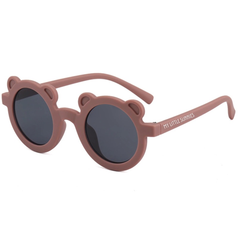 My Little Sunnies Round Bear Sunglasses Dusty Rose Matte