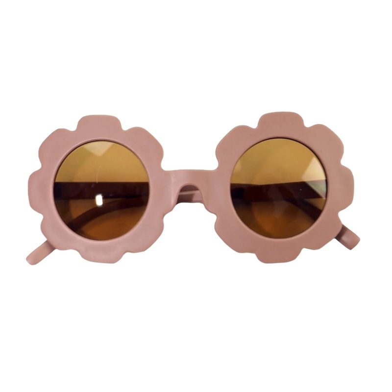 My Little Sunnies Round Flower Sunglasses Dusty Rose